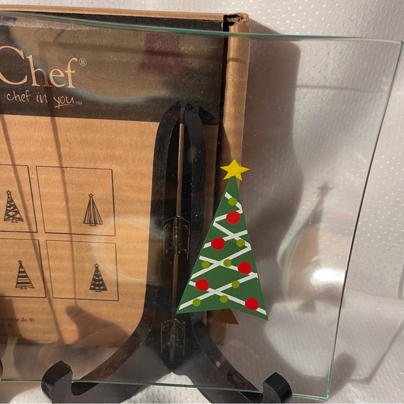 Pampered Chef Holiday Appetizer Plates 4 NEW - Picture 4 of 10